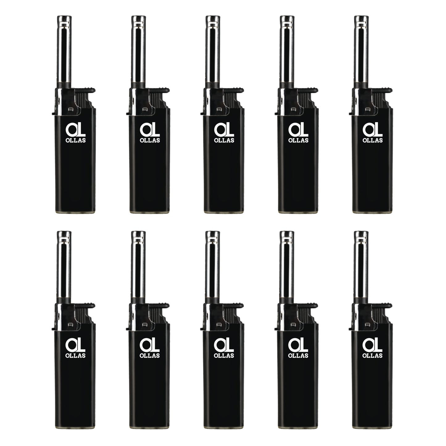 ollas Stabfeuerzeug Schwarz – Elegantes & Nachfüllbares Jetflame Feuerzeug mit Kindersicherung – Ergonomisch, Windfest & Langlebig – Bringt ollas zum Brennen!