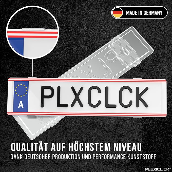 PLEXICLICK V3 License Plate Holder Frameless