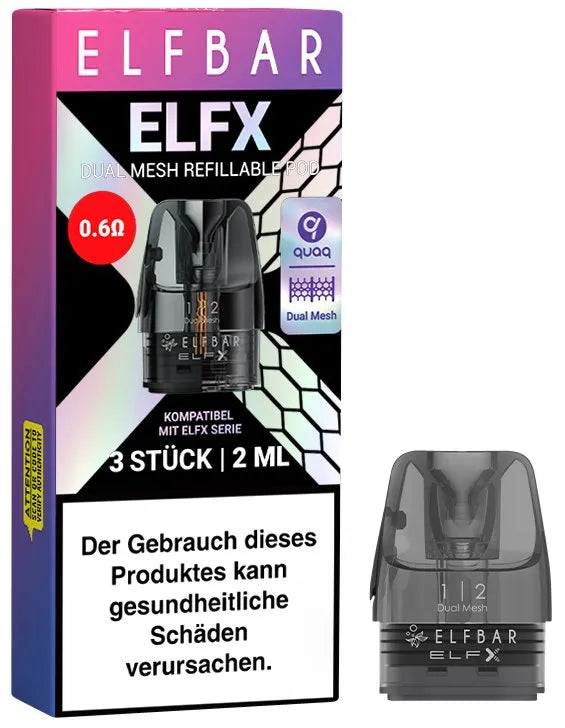 3x ELFX Dual Mesh Pods 0.6Ω