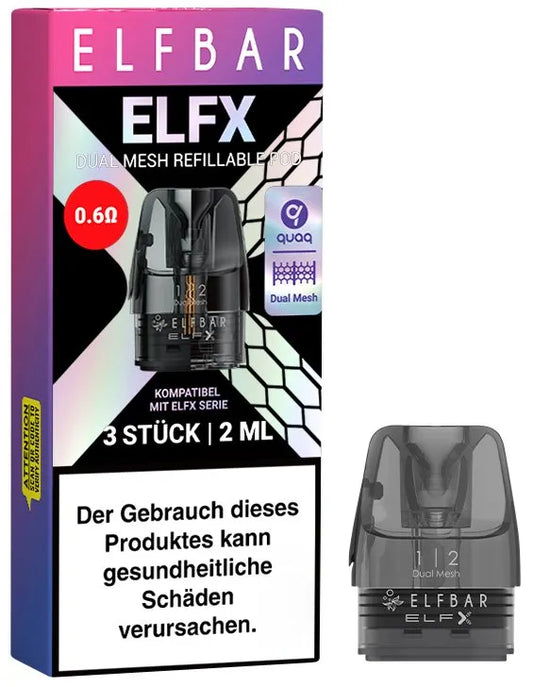 3x ELFX Dual Mesh Pods 0.6Ω