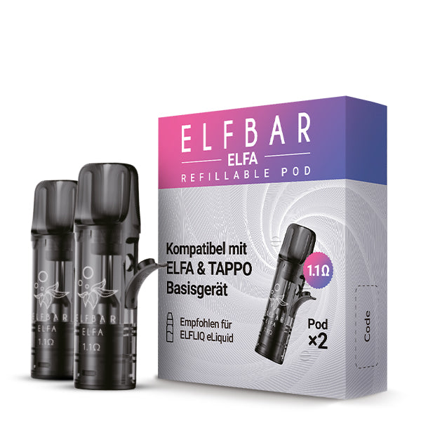 2x ELFBAR ELFA Leerpods 1.1Ω